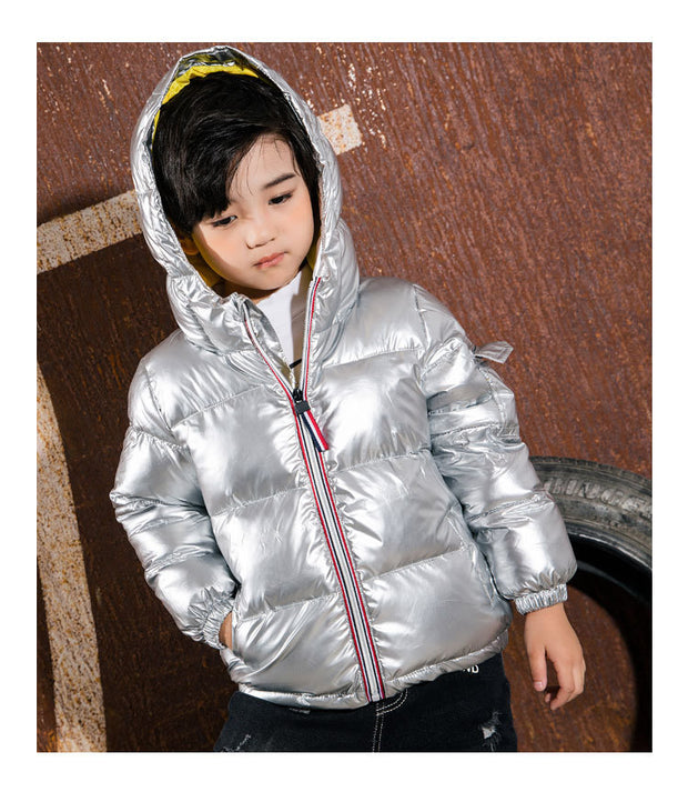 Children's shiny down jacket winter down jacket